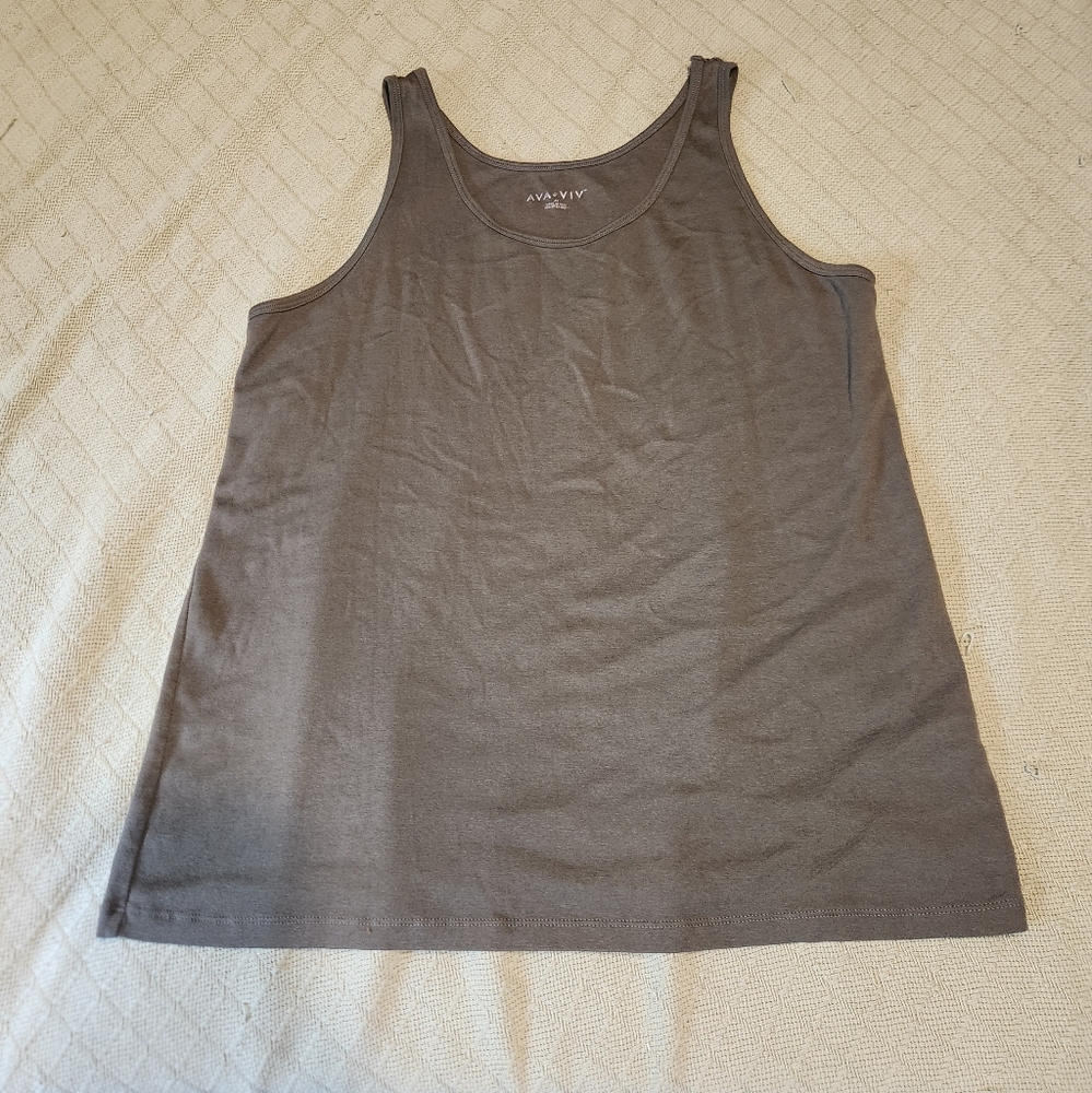 Ava & Viv Gray Green Tank Top